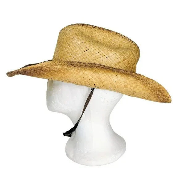 Monte Carlo Straw Raffia Bullhide Hat Co Western Rockabilly Boho Cowboy Size XL - Picture 7 of 11